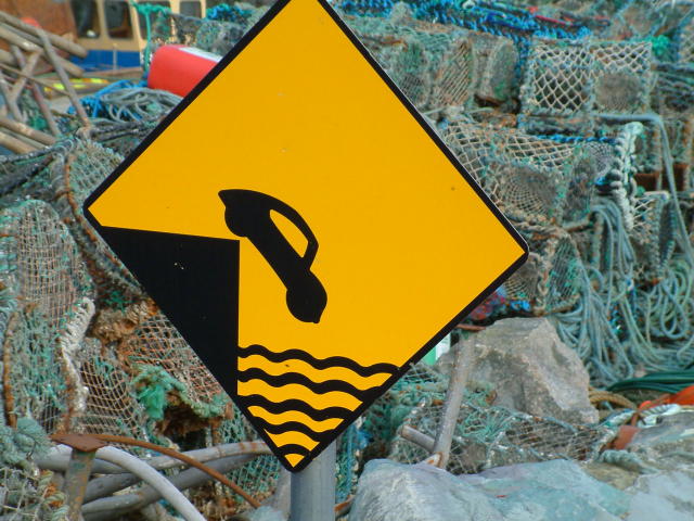 Don't drive off the pier into the water